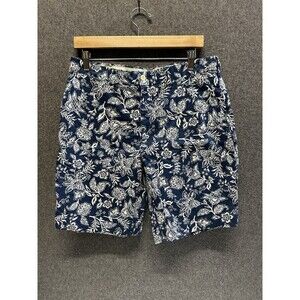 Polo Ralph Lauren Mens 34 Classic Fit 9" Shorts Blue White Tropical Floral NWT